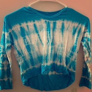 Blue tie dye crop💙